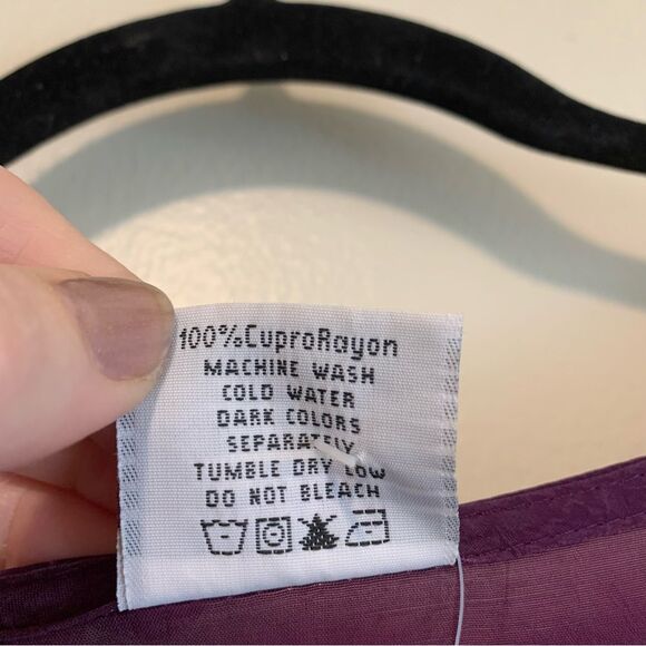 Click by Color Me Cotton Cupro Rayon lightweight Drape Dress purple large - Picture 6 of 8